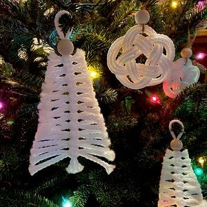 Boho Macramé Ornaments | Set of 6